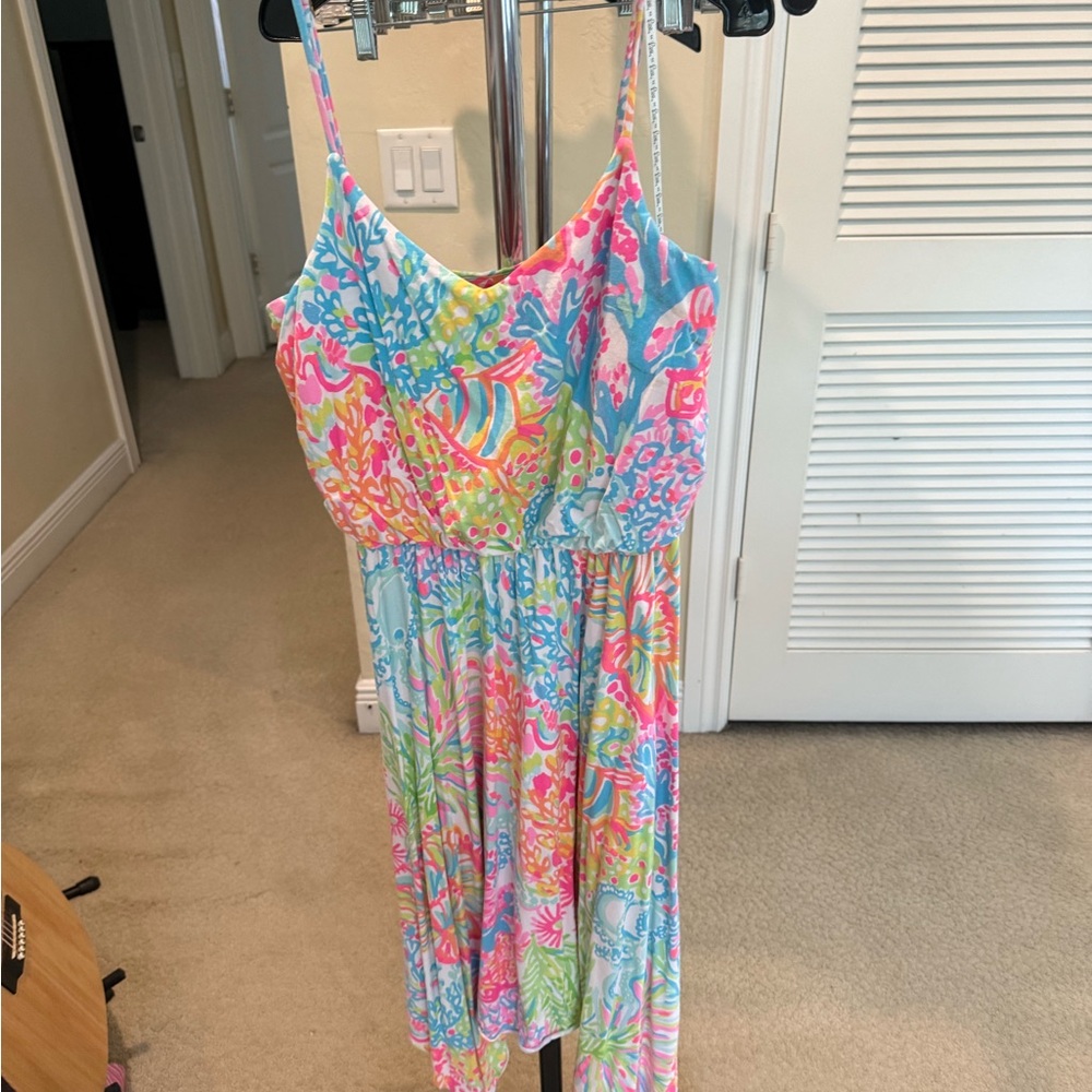Lilly Pulitzer Vibrant Pink and Blue Dress